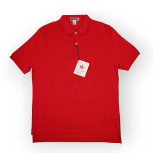 BOAST USA Men Large Blank Core Classic Pique Polo Red NWT